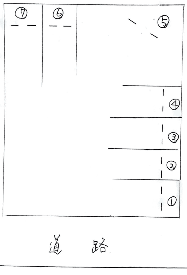 共和町1丁目6番21駐車場の駐車配置図