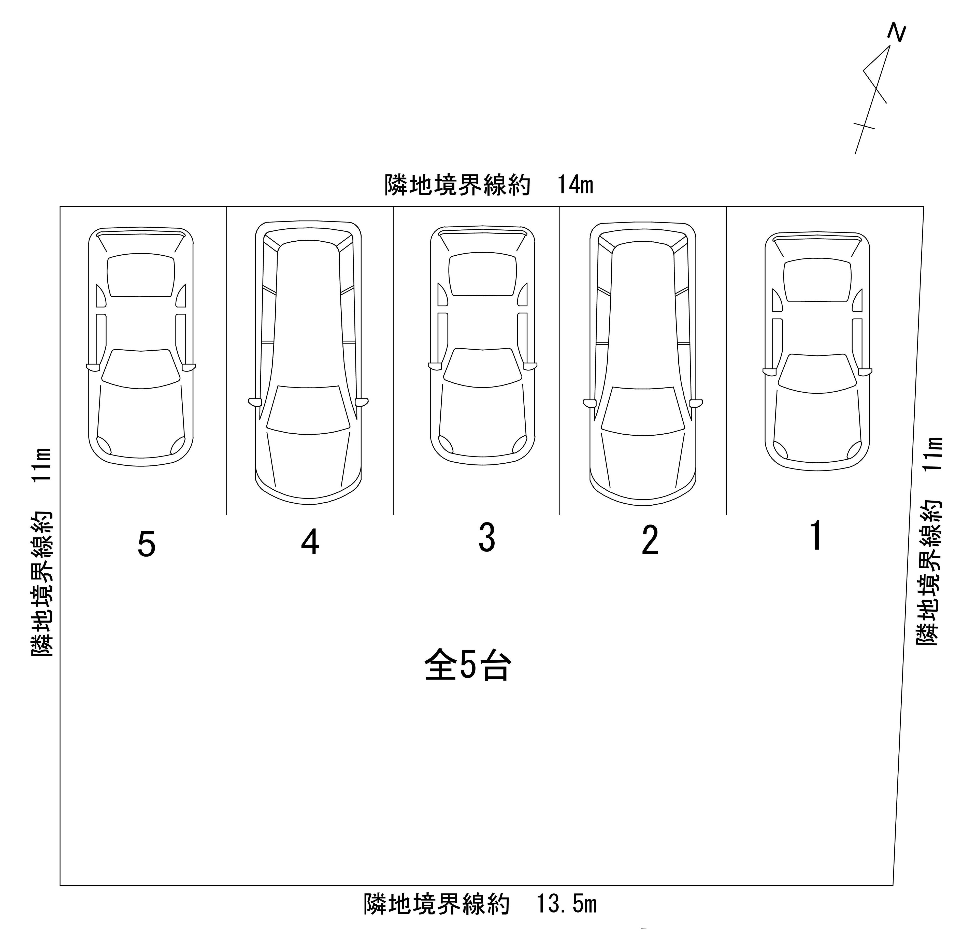 三光パークNO.62の駐車配置図