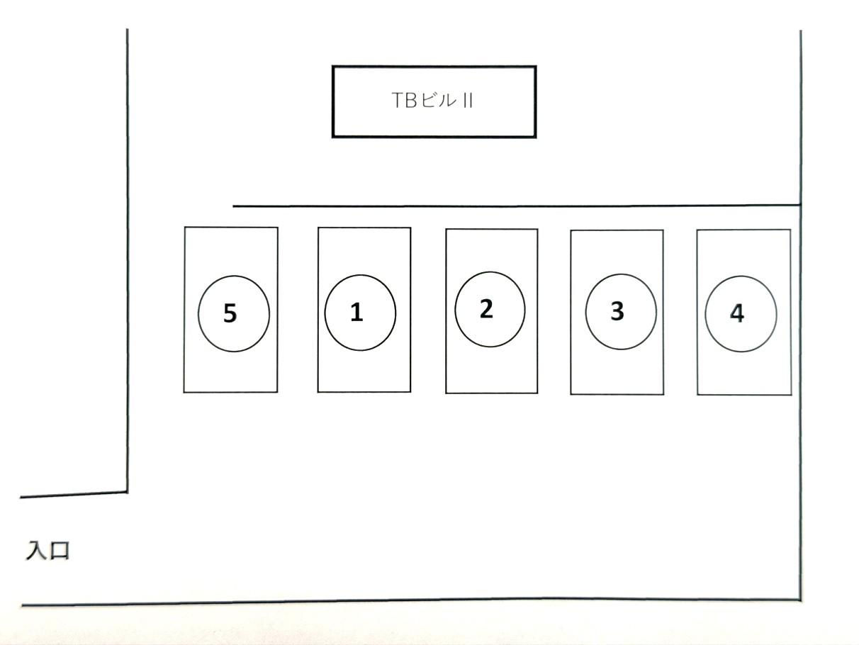 赤松町TBビル駐車場の駐車配置図