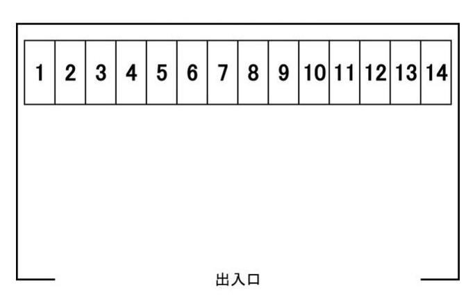 野村第3駐車場の駐車配置図