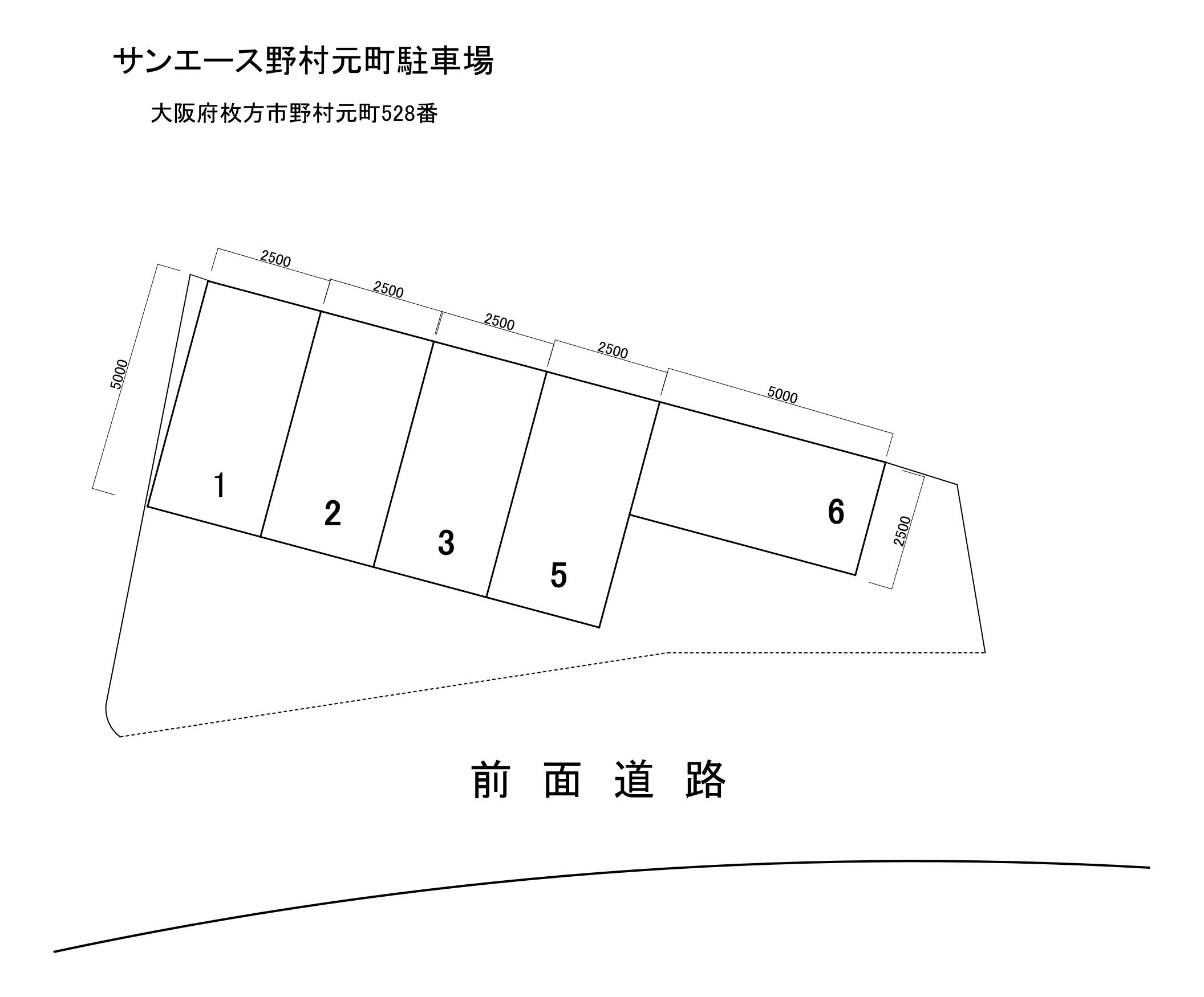 野村元町駐車場の駐車配置図