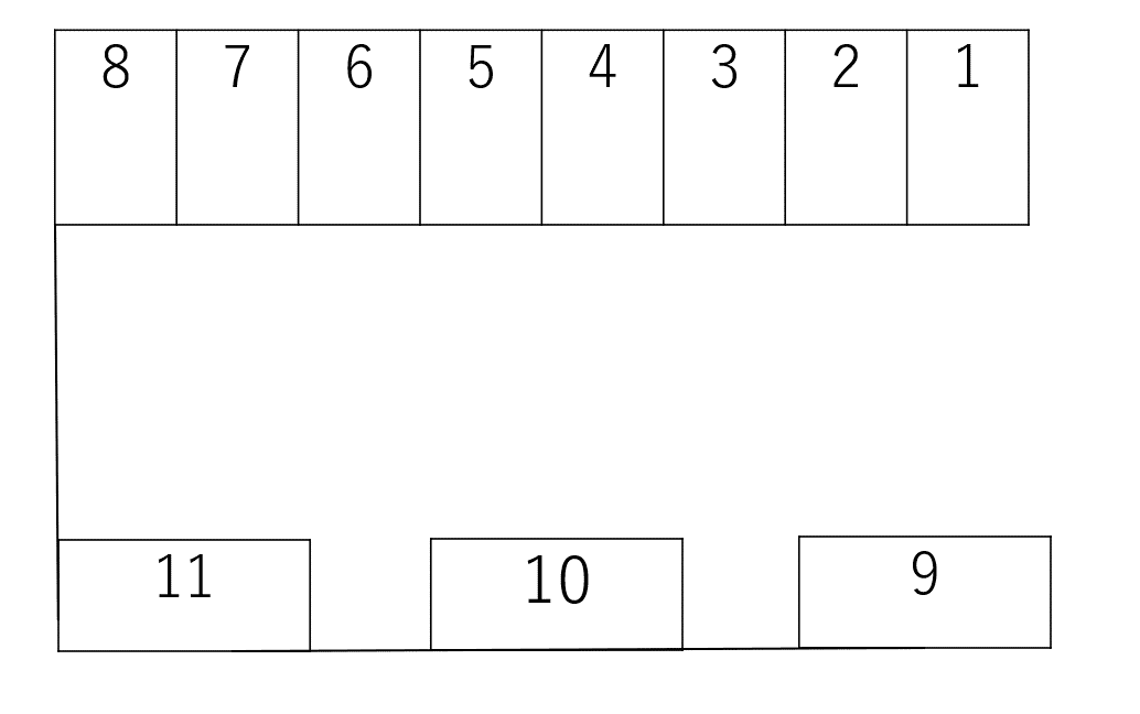 フレンドパーキングの駐車配置図