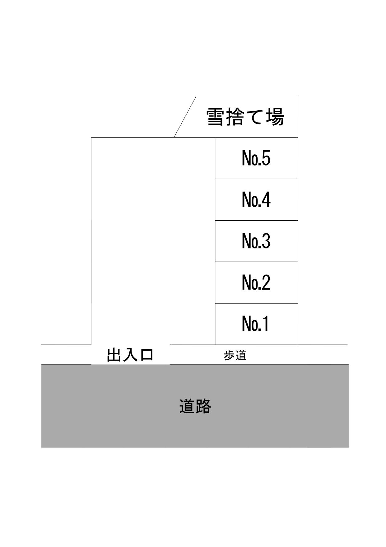 澄川6条3丁目パーキングの駐車配置図