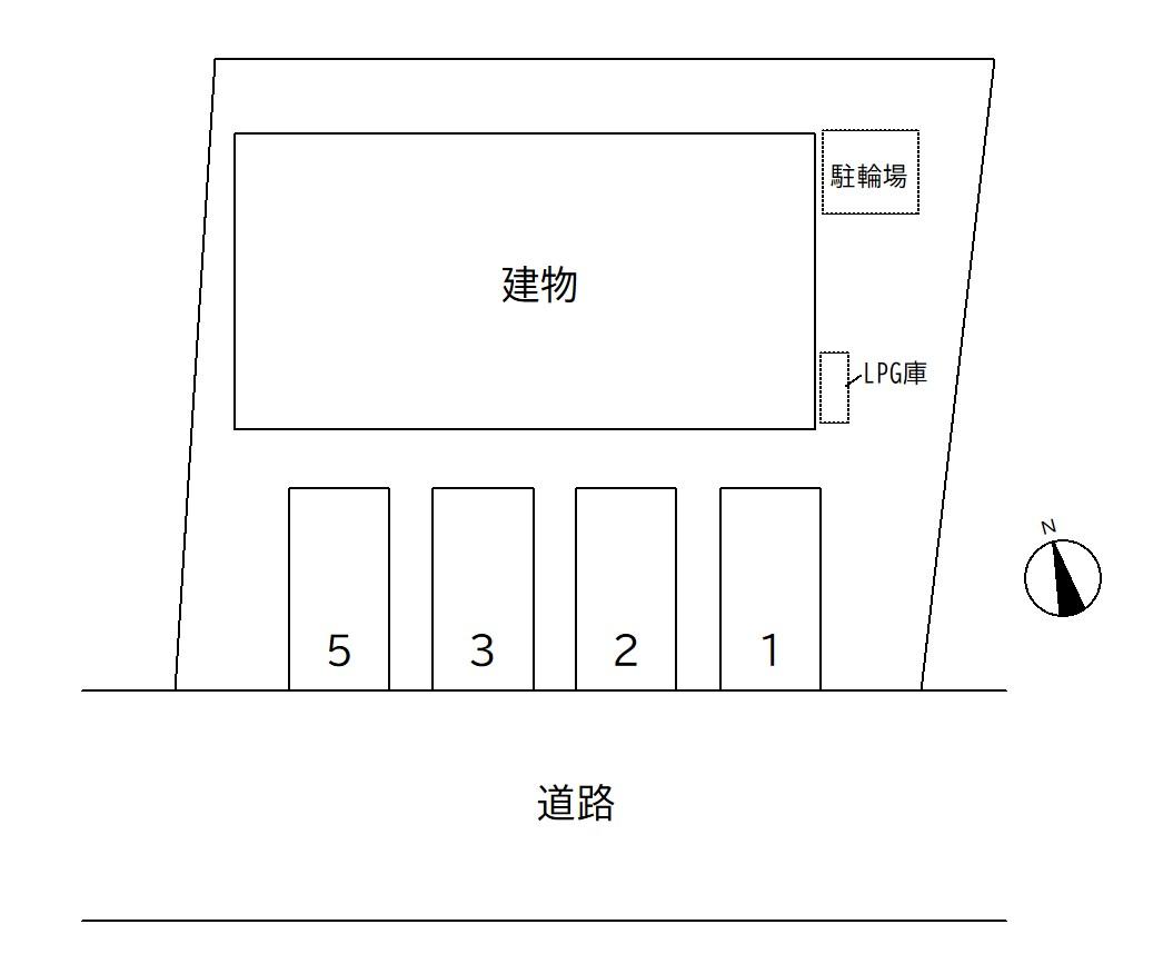 61366第3ミズノハイツの駐車配置図