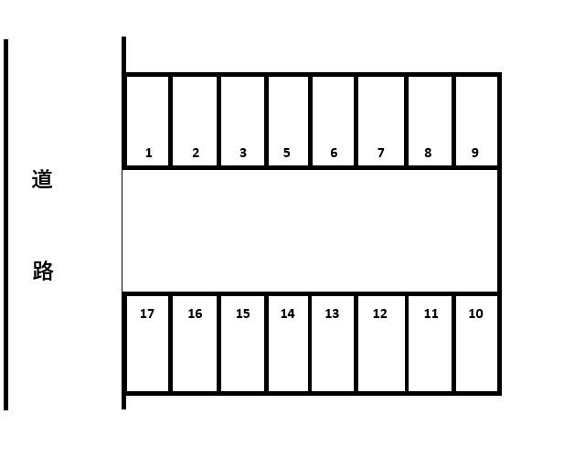 新曽21-10駐車場の駐車配置図