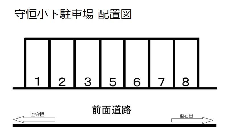 守恒小下駐車場の駐車配置図