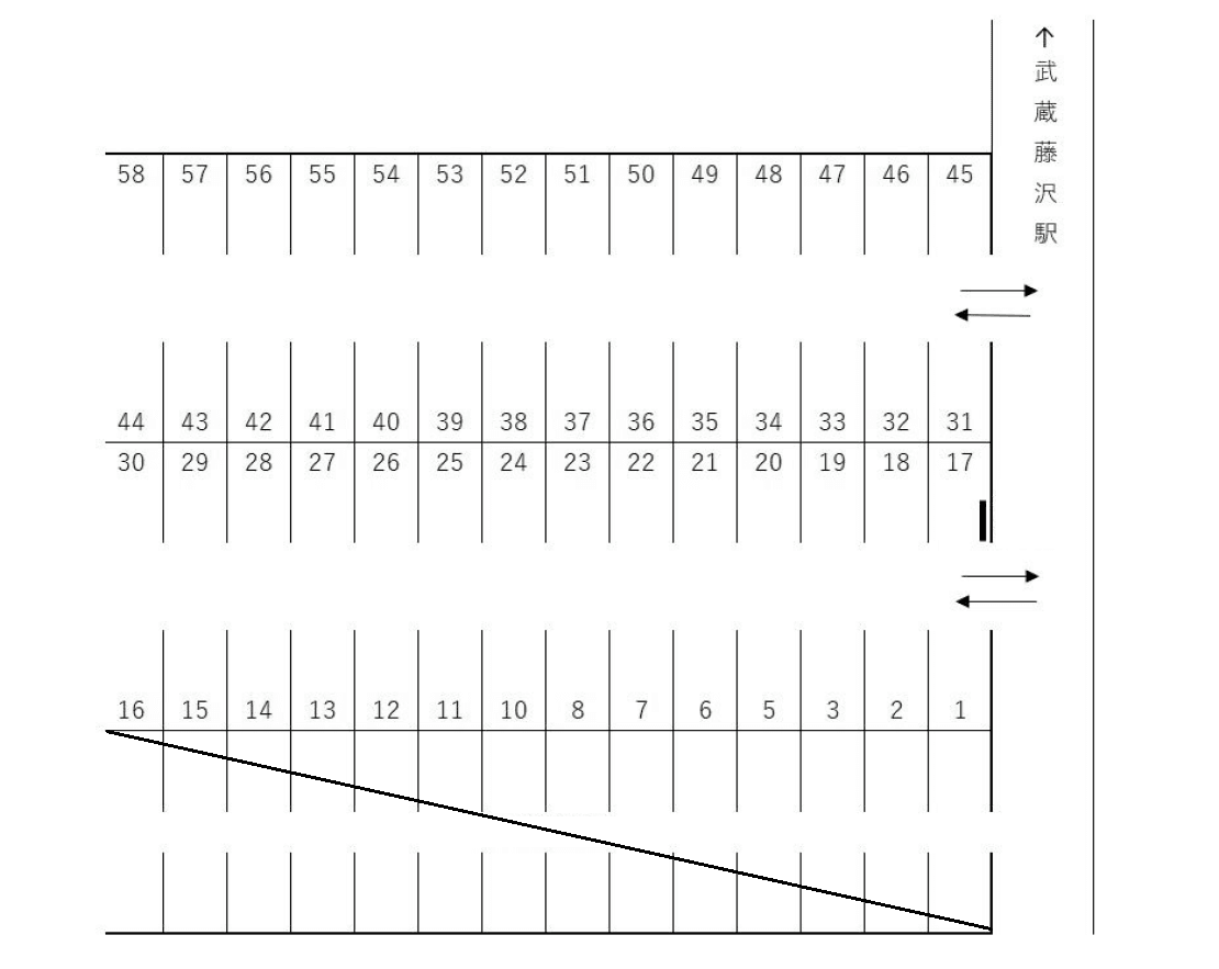 オレンジパーキングの駐車配置図
