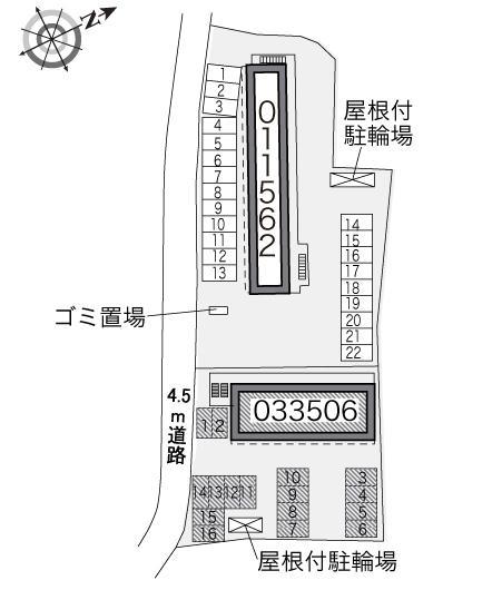 レオン米山(33506)の駐車配置図