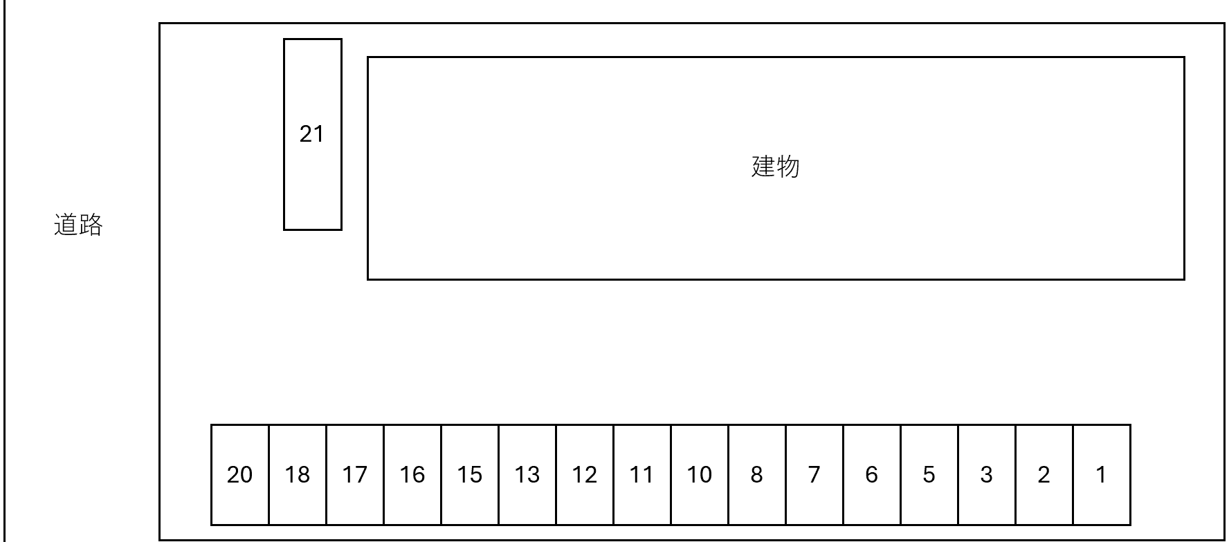 ティアコートf A・B別駐車場の駐車配置図