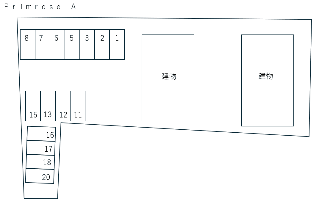 Primrose Aの駐車配置図