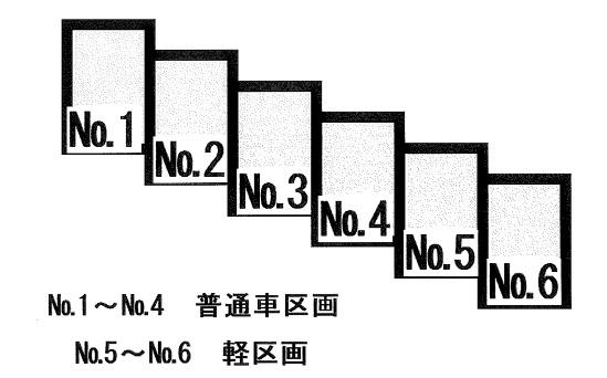 黒髪町月極駐車場の駐車配置図