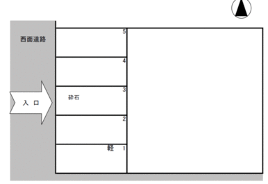 東若林 KHW1 駐車場の駐車配置図