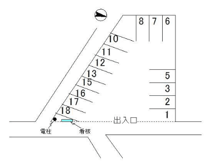 井上町9丁目駐車場の駐車配置図
