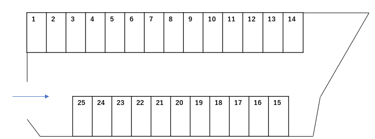 有田町平野駐車場の駐車配置図
