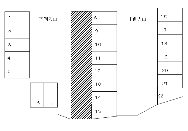 モリ農園駐車場の駐車配置図