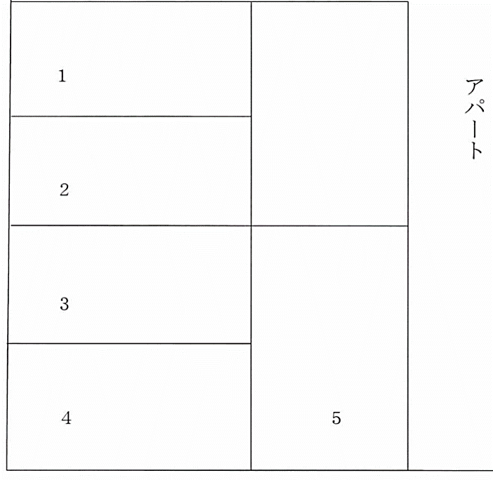 平野駐車場の駐車配置図