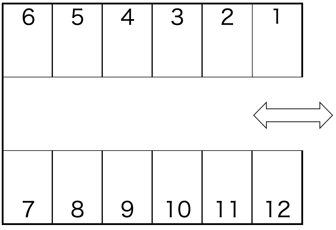 長命ヶ丘4丁目パーキングの駐車配置図