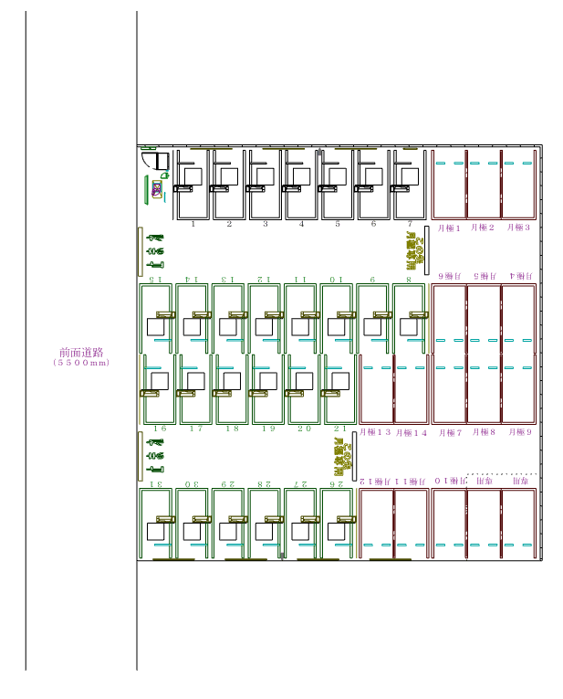 浦和高砂4丁目第6の駐車配置図