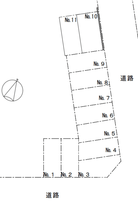 紫原5丁目月極駐車場の駐車配置図