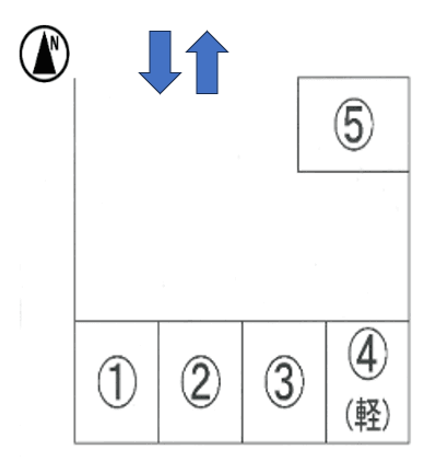 OK月極有料駐車場の駐車配置図