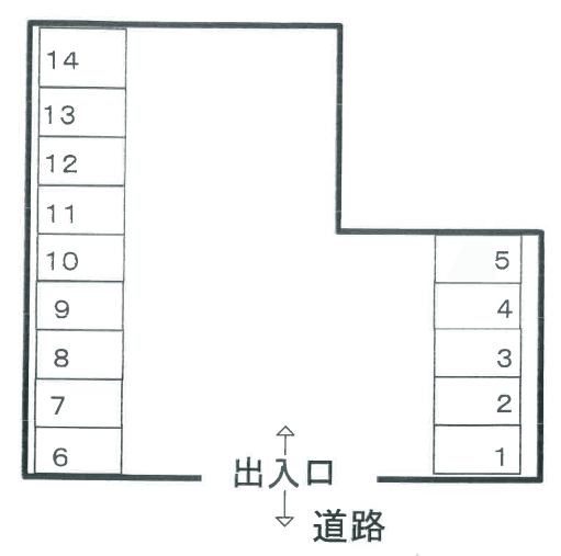 宮ノ台パーキングの駐車配置図