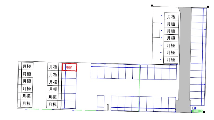 行田駅前第6の駐車配置図