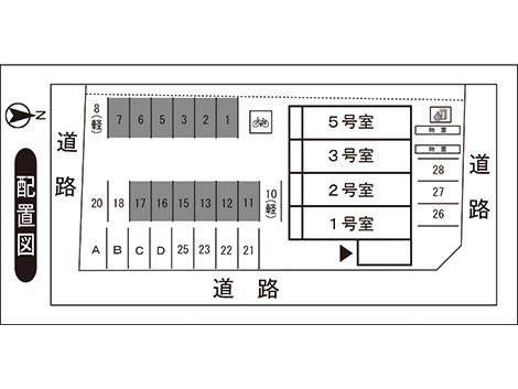 ブルーム月極駐車場の駐車配置図