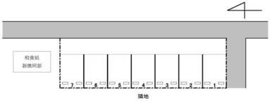 新橋町 KN3 駐車場の駐車配置図
