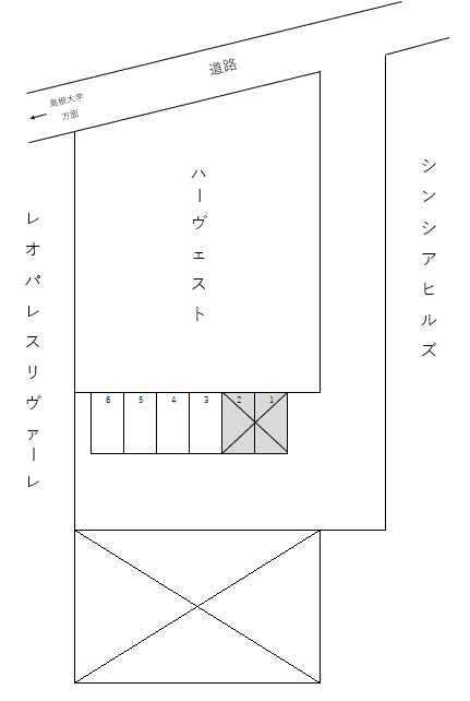 西川津A駐車場の駐車配置図