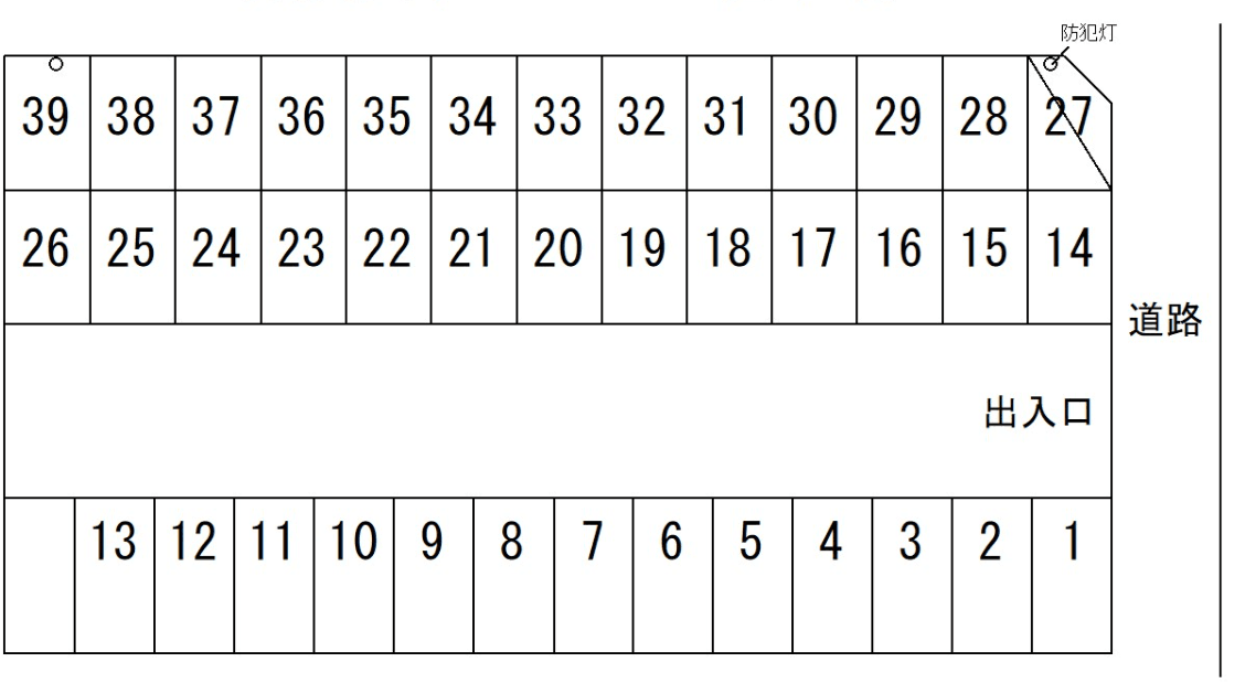 新井町 504-6駐車場の駐車配置図