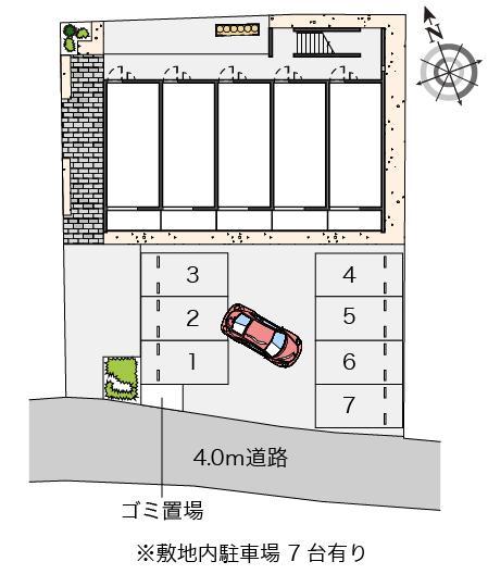 クレイノかにく(56299)の駐車配置図