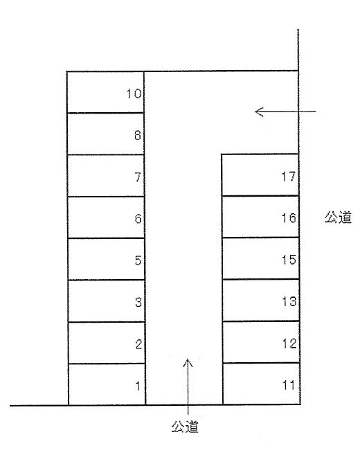 近信西丸根パーキングの駐車配置図