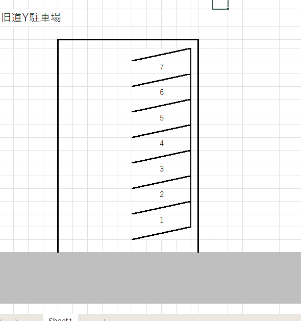 南浜田Y駐車場の駐車配置図