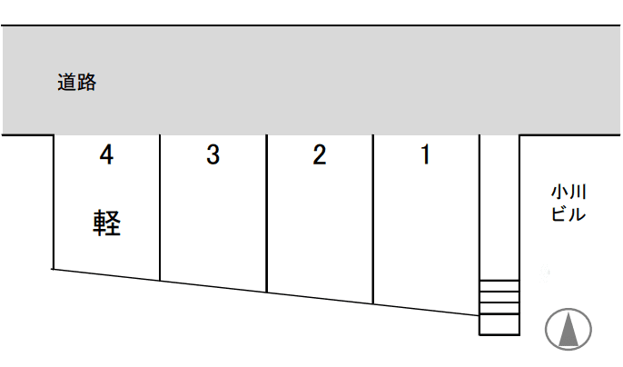 中井二丁目駐車場の駐車配置図