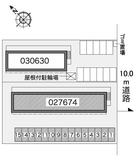 北公園(27674)の駐車配置図