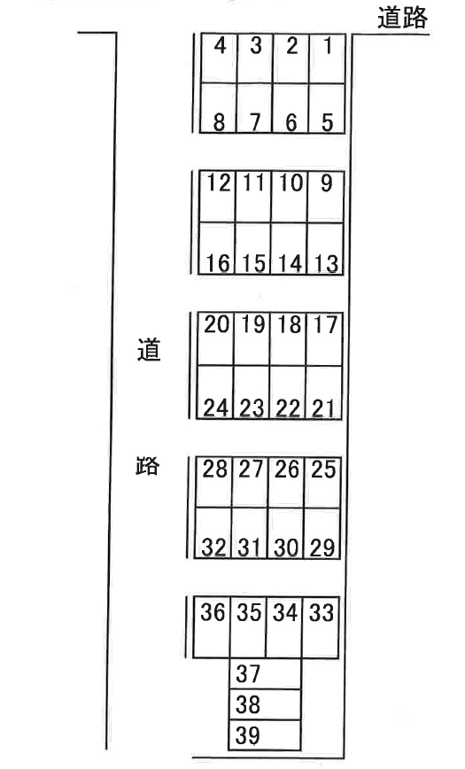 KF-Park 七条壬生川の駐車配置図