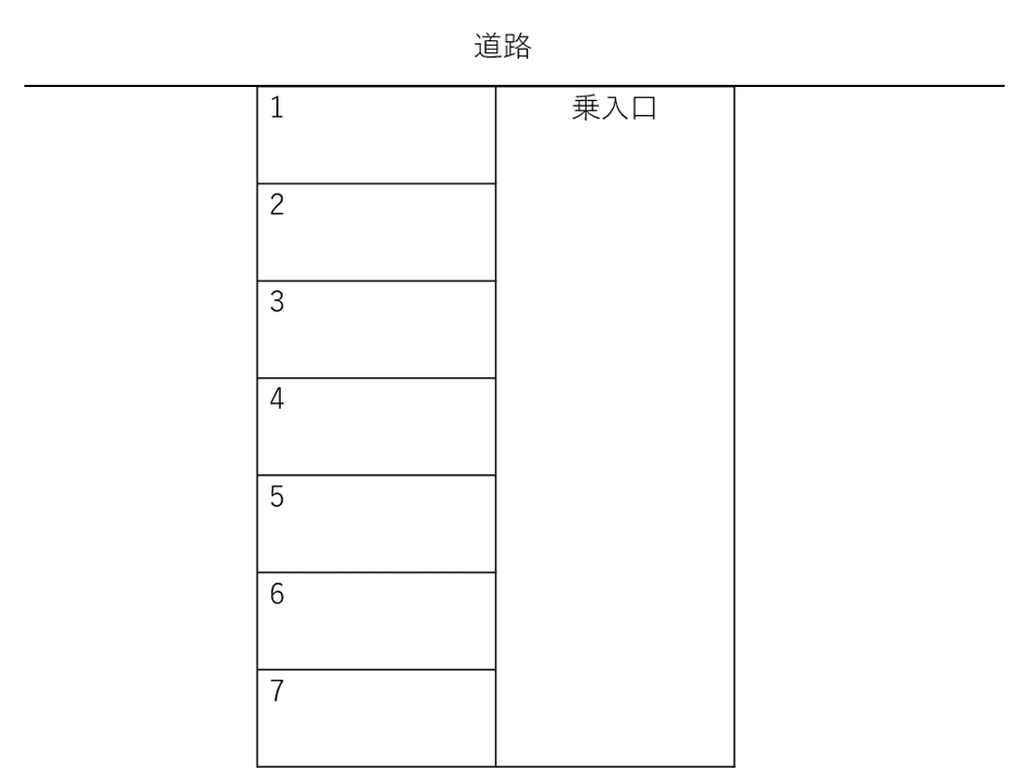 12.高橋ガレージの駐車配置図