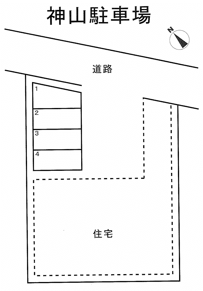 神山駐車場の駐車配置図