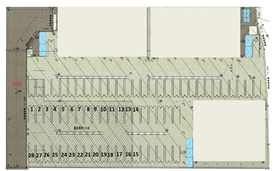 APパーク松前第2の駐車配置図