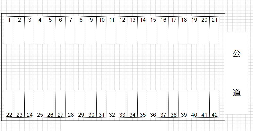 神谷モータープールの駐車配置図