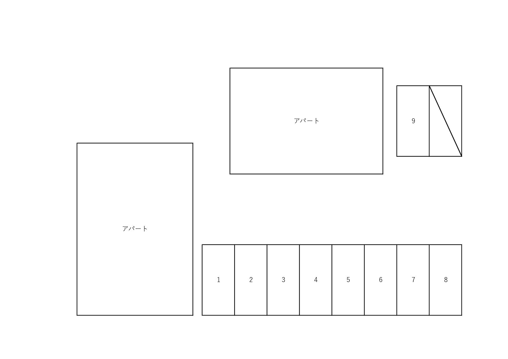 ランドハウスの駐車配置図