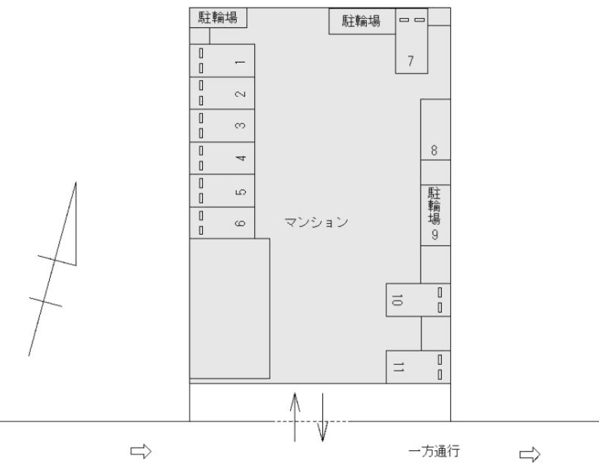 FKカスタリア大町駐車場の駐車配置図