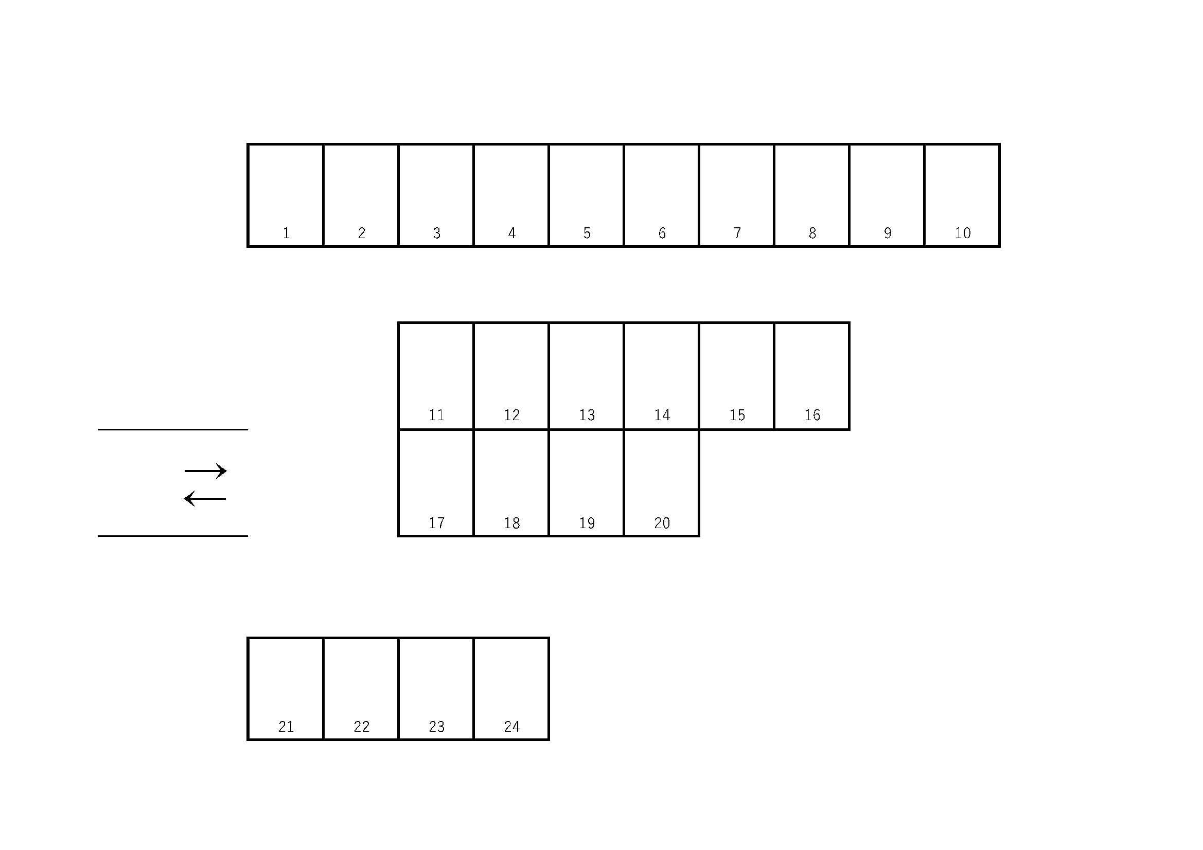 10210駐車場の駐車配置図