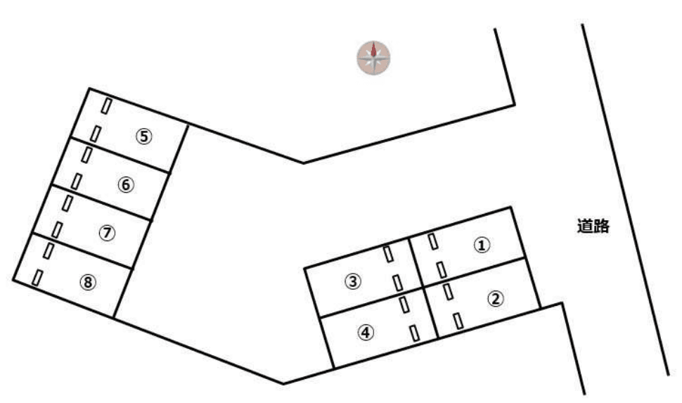 植松町89-10駐車場の駐車配置図