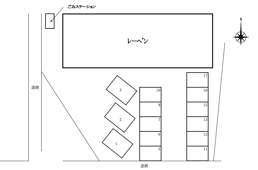 レーベンの駐車配置図
