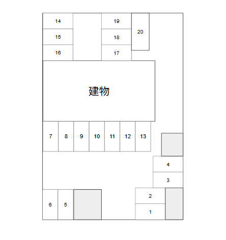 アムール Majyes 駐車場の駐車配置図
