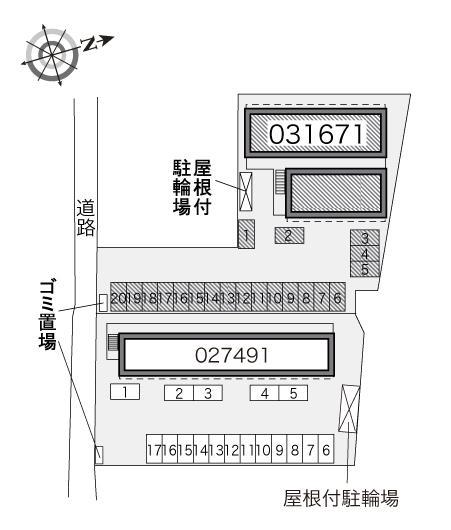 タウンコート南矢三Ⅱ(31671)の駐車配置図