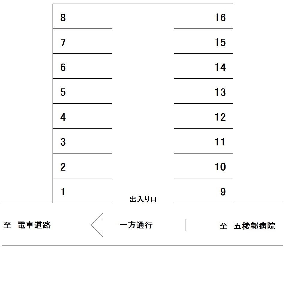 杉並町第四駐車場の駐車配置図