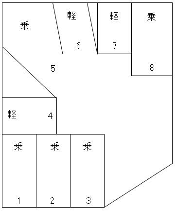 プランタンAⅡパーキングの駐車配置図
