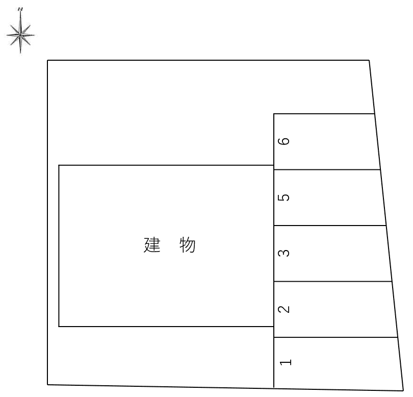 プラッサムコ-ト土田の駐車配置図